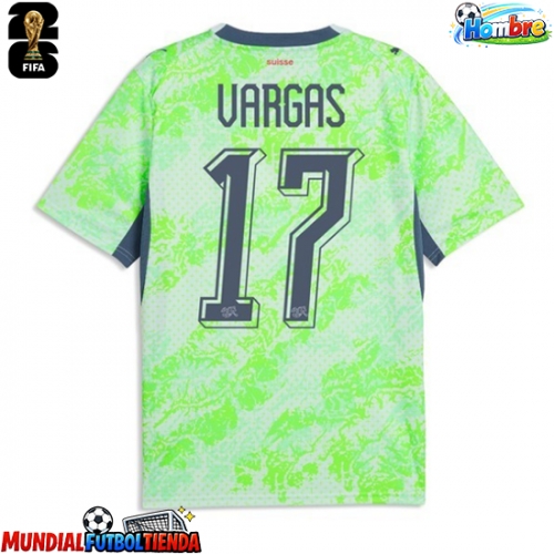 Camiseta Suiza Ruben Vargas #17 Segunda Equipación Replica Mundial 2026 mangas cortas